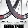 BUCKLOS 700C Road Bike Wheelset Disc/Rim Brake with Carbon Hub, 40mm Depth Road Bike Wheels Support 8/9/10/11 Speed, Clincher 18-25c 700c Bike Wheel Thru Quick Release/24H Spokes view 4