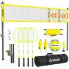 Volleyball Badminton Net Set Combo for Backyard Beach, 2-in-1 Adjustable Net with 4 Heights (5.18FT) & 3 Widths (2032FT), 4 Aluminum Rackets, Goose Feather Shuttlecocks, Volleyball & Carrying Bag view 1
