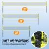 Volleyball Badminton Net Set Combo for Backyard Beach, 2-in-1 Adjustable Net with 4 Heights (5.18FT) & 3 Widths (2032FT), 4 Aluminum Rackets, Goose Feather Shuttlecocks, Volleyball & Carrying Bag view 3