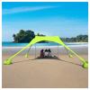 RRNAR Beach Shade Pop Up Family Beach Tent Sun Shelter, Outdoor Canopy Portable Sunshade w/Sand Shovel Carrying Bag, for Hiking Fishing Picnic Travel,I view 1