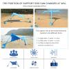 RRNAR Beach Shade Pop Up Family Beach Tent Sun Shelter, Outdoor Canopy Portable Sunshade w/Sand Shovel Carrying Bag, for Hiking Fishing Picnic Travel,I view 4