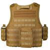 YAKEDA Outdoor Tactical Airsoft Vest Adjustable Fit Adult (Tan) view 2