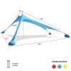 RRNAR Beach Shade Pop Up Family Beach Tent Sun Shelter, Outdoor Canopy Portable Sunshade w/Sand Shovel Carrying Bag, for Hiking Fishing Picnic Travel,J view 2