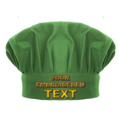 TopTie Custom Embroidered Chef Hat for Kid & Adult, Cotton Adjustable Kitchen Cooking & Baking Cap-Kelly Green-L