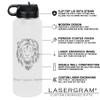 LaserGram Personalized Water Bottle, Motocross, Stainless Steel Double Wall Vacuum Insulated with Flip Top Straw, Custom Engraved Gift (40oz / 1180ml White) view 3