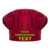 TopTie Custom Embroidered Chef Hat for Kid & Adult, Cotton Adjustable Kitchen Cooking & Baking Cap-Red-M