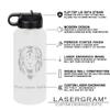 LaserGram Personalized Water Bottle, Emergency Medicine, Stainless Steel Double Wall Vacuum Insulated with Flip Top Straw, Custom Engraved Gift (32oz / 950ml White) view 3