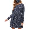 Be Bop Womens Juniors Metallic Short Mini Dress Navy M view 1