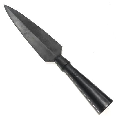 ARTIZANSTORE Hand Forged Viking Spear Head | Authentic Iron Spearhead for Collectors | 12'' Black Antique | Ideal for Reenactment