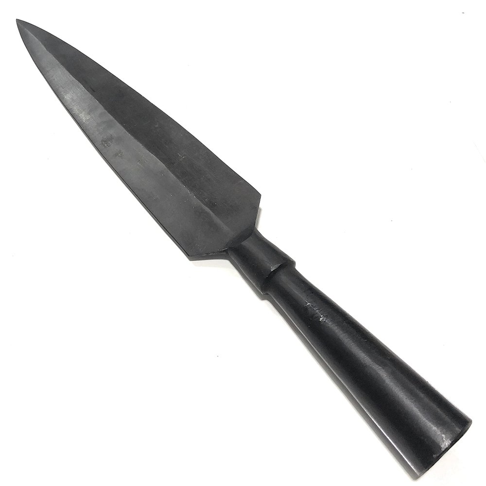 ARTIZANSTORE Hand Forged Viking Spear Head | Authentic Iron Spearhead for Collectors | 12'' Black Antique | Ideal for Reenactment