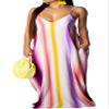 BessCops Women's Summer Casual Floral Printed Spaghetti Strap Bohemian Beach Sundress Long Maxi Dresses Plus Size view 1