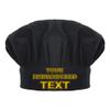 TOPTIE Custom Embroidered Chef Hat for Kids, Teens & Adults Black view 1