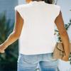 Amarmia Women's Mock Neck Knit Sweater Vest Sleeveless Casual Trendy Summer Ribbed Pullover Tank Tops White view 3