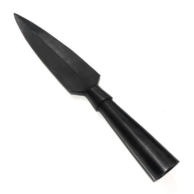 ARTIZANSTORE Hand Forged Viking Spear Head | 12'' Black Antique Iron | Ideal for Re-enactments & Collectors | Durable Medieval Steel Historical Spearpoint