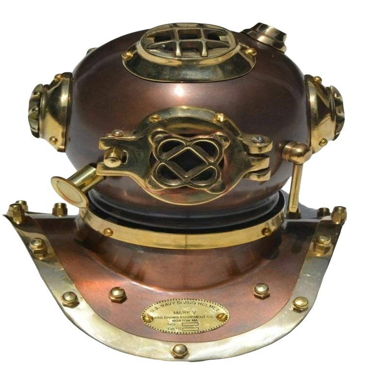 Nautical Mark V Brass Diving Divers Antique Marine Beautiful Scuba Mini Helmet Replica