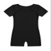 Loloda Unisex Kids Short Sleeves Tank Bodysuit Biketard Unitard for Ballet/Dance/Gymnastics/Tumbling Black 10 Years view 3