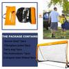 Poray Soccer Goals for Backyard, Soccer Nets Pop Up Soccer Goals for Kids and Adults Games and Soccer Training & 4 Steel Stakes, Easy to Assemble 6'x 3', Orange view 2
