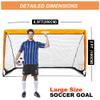 Poray Soccer Goals for Backyard, Soccer Nets Pop Up Soccer Goals for Kids and Adults Games and Soccer Training & 4 Steel Stakes, Easy to Assemble 6'x 3', Orange view 3
