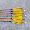 30 inch Archery Carbon Arrows Hunting Arrows with 4" Camo Feather Fletching 100 Grain Replaceable Points Targeting Practice Arrows Spine 500 for Recurve Bow Compound Bow Longbow (12 pcs, Camo) view 3