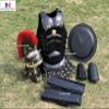 Nautical-Mart Medieval Muscle Body Armor Set Roman Centurion Helmet, Leg & Arm Guard, Shield Halloween Costume (Red Plume) view 4