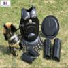 Nautical-Mart Medieval Muscle Body Armor Set Roman Centurion Helmet, Leg & Arm Guard, Shield Halloween Costume (Black And Brown Plume) view 2