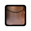 Andelaisi Boho Peace Necklace Choker Black Leather Choker Necklace Silver Love Peace Necklace Hippie Circle Pendant Necklaces Jewelry for Women view 1