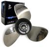 Boatman Boat Propeller 11.1x14 Fit Tohatsu Outboard Engines 35HP-50HP 3 Blades Stainless Steel 13 Spline Tooth RH view 1