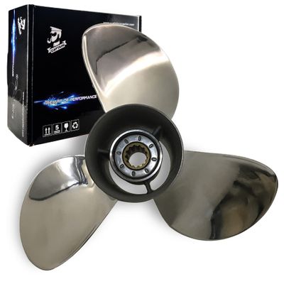 Boatman Boat Propeller 11.5x11 Fit Tohatsu Outboard Engines 35HP-50HP 3 Blades Stainless Steel 13 Spline Tooth RH