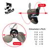 Boatman Boat Propeller 11.5x11 Fit Tohatsu Outboard Engines 35HP-50HP 3 Blades Stainless Steel 13 Spline Tooth RH view 2