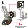 Boatman Boat Propeller 11.5x11 Fit Tohatsu Outboard Engines 35HP-50HP 3 Blades Stainless Steel 13 Spline Tooth RH view 3