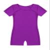 Loloda Unisex Kids Short Sleeves Tank Bodysuit Biketard Unitard for Ballet/Dance/Gymnastics/Tumbling Purple 12 Years view 3