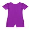 Loloda Unisex Kids Short Sleeves Tank Bodysuit Biketard Unitard for Ballet/Dance/Gymnastics/Tumbling Purple 12 Years view 4