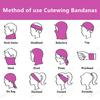 Cutewing Neck Gaiter Face Mask for Women Girls,10PCS Tube Scarf Seamless Bandanas,Pink Ourdoor Face Mask Face Covering Magic Headband UV Headwrap Balaclavas for Sports Workout Fitness view 4