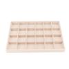 AIRZSNRY Large Velvet Jewelry Tray, Drawer Organizer for Jewelry in Dresser, Stackable Jewelry Drawer Organizer Inserts for Earring Necklace Bracelet Rings(Beige,24grid) view 1