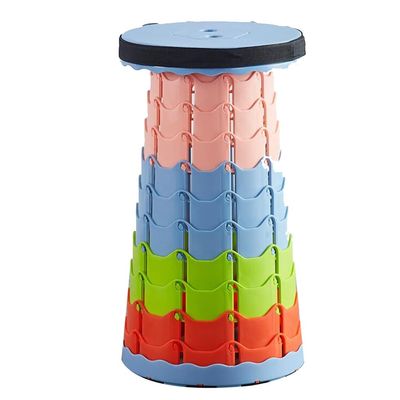 Hvsport Stools Portable Retractable Folding Stool, Multifunctional Adjustable Stool, Adult, Suitable for Outdoor Camping, Fishing, Hiking (Rainbow) (Color : A)
