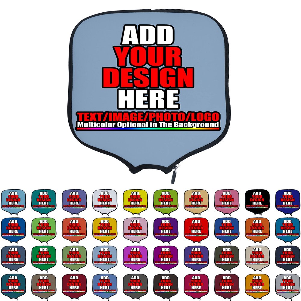 DUNHUANG Custom Pickleballs Paddles Cover Paddles Case, Add Your Text/Photo/Image/Logo, Fits Most Paddles, Rackets, 8.5x11.5 inches