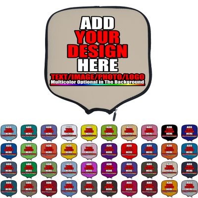 DUNHUANG Personalized Padded Pickleballs Cover, Add Your Text/Photo/Image/Logo, Fits Most Paddles, Rackets, 8.5x11.5 inches