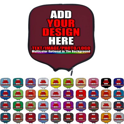 DUNHUANG Customized Padded Pickleballs Paddles Protection, Add Your Text/Photo/Image/Logo, Fits Most Paddles, Rackets, 8.5x11.5 inches