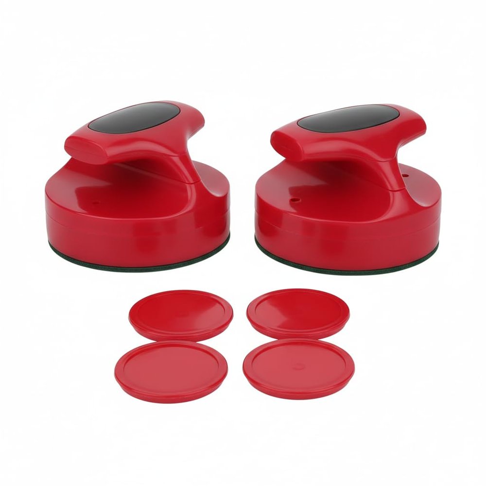 GOTOTOP Air Hockey Pucks and Pushers Hockey Game Table 94mm Slider Pusher Set with 4 Pucks Accessories Large Size Table Game Gift