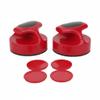 GOTOTOP Air Hockey Pucks and Pushers Hockey Game Table 94mm Slider Pusher Set with 4 Pucks Accessories Large Size Table Game Gift view 1