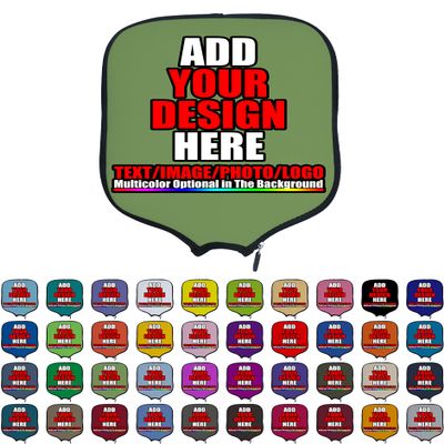DUNHUANG Personalized Padded Pickleballs Cover, Add Your Text/Photo/Image/Logo, Fits Most Paddles, Rackets, 8.5x11.5 inches