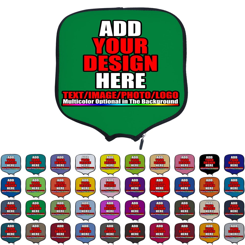 DUNHUANG Customized Padded Pickleballs Paddles Protection, Add Your Text/Photo/Image/Logo, Fits Most Paddles, Rackets, 8.5x11.5 inches