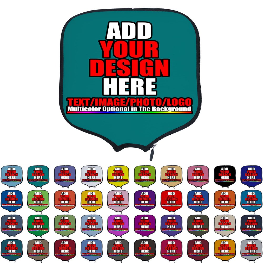 DUNHUANG Custom Pickleballs Paddles Cover Paddles Case, Add Your Text/Photo/Image/Logo, Fits Most Paddles, Rackets, 8.5x11.5 inches