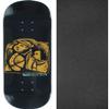 The Heated Wheel Frontier Black / Orange Skateboard Deck - 8" x 32" with Black Magic Black Griptape - Bundle of 2 items view 1