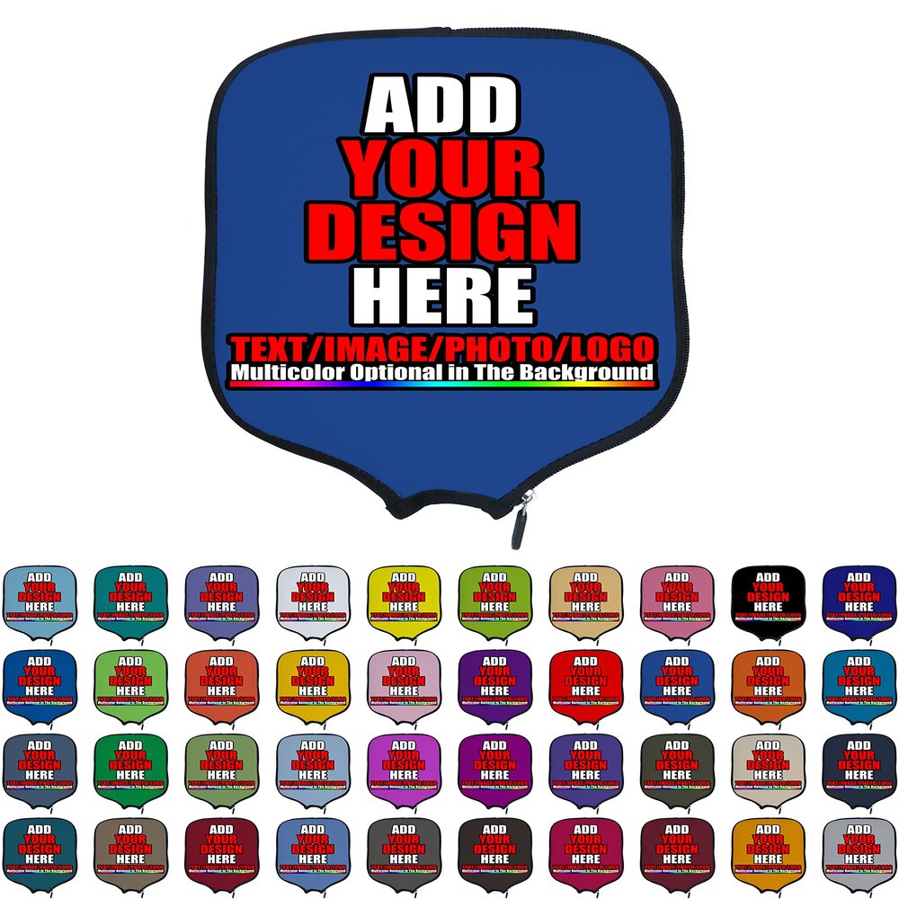 DUNHUANG Custom Pickleballs Paddles Cover Sleeve Case Protector, Add Your Text/Photo/Image/Logo, Fits Most Paddles, Rackets, 8.5x11.5 inches