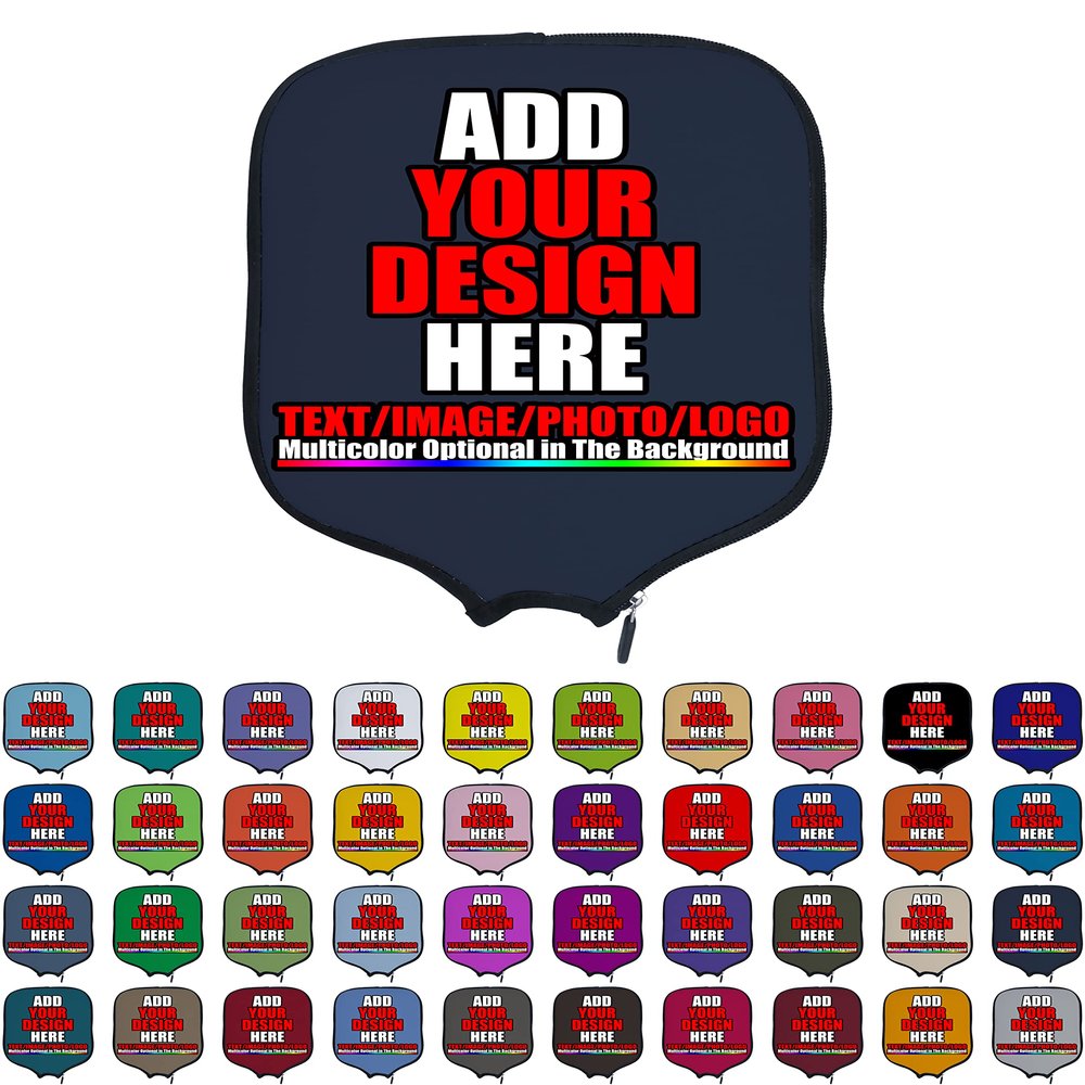 DUNHUANG Custom Pickleballs Paddles Cover Paddles Case, Add Your Text/Photo/Image/Logo, Fits Most Paddles, Rackets, 8.5x11.5 inches