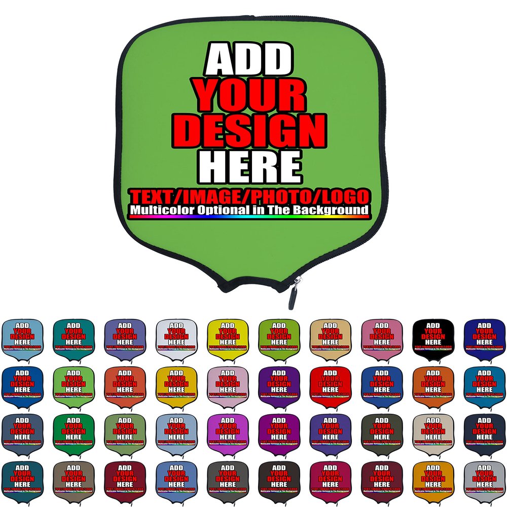 DUNHUANG Custom Pickleballs Paddles Cover Sleeve Case Protector, Add Your Text/Photo/Image/Logo, Fits Most Paddles, Rackets, 8.5x11.5 inches