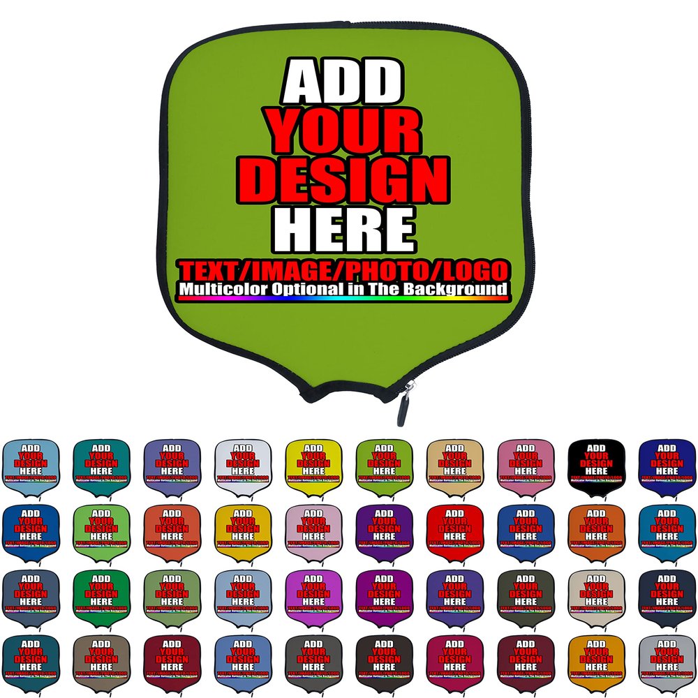 DUNHUANG Customized Padded Pickleballs Paddles Protection, Add Your Text/Photo/Image/Logo, Fits Most Paddles, Rackets, 8.5x11.5 inches