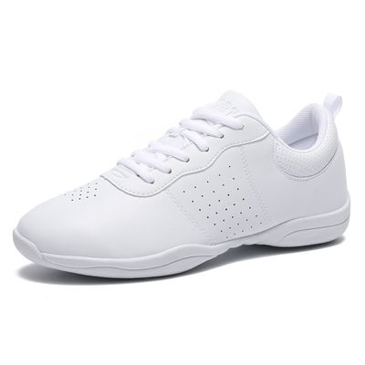 LANDHIKER Cheer Shoes Girls White Dance Shoes Youth Cheerleading Fashion Sports Shoes Training Athletic Comfortable Shoes Flats Girl