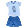 Baby Boy 2-Piece Clothing Set 100% Cotton Happy Hippo Tee and Shorts Set for Baby Boy and Toddler Outfits and Gifts (Blue, 3-6 Months) view 1